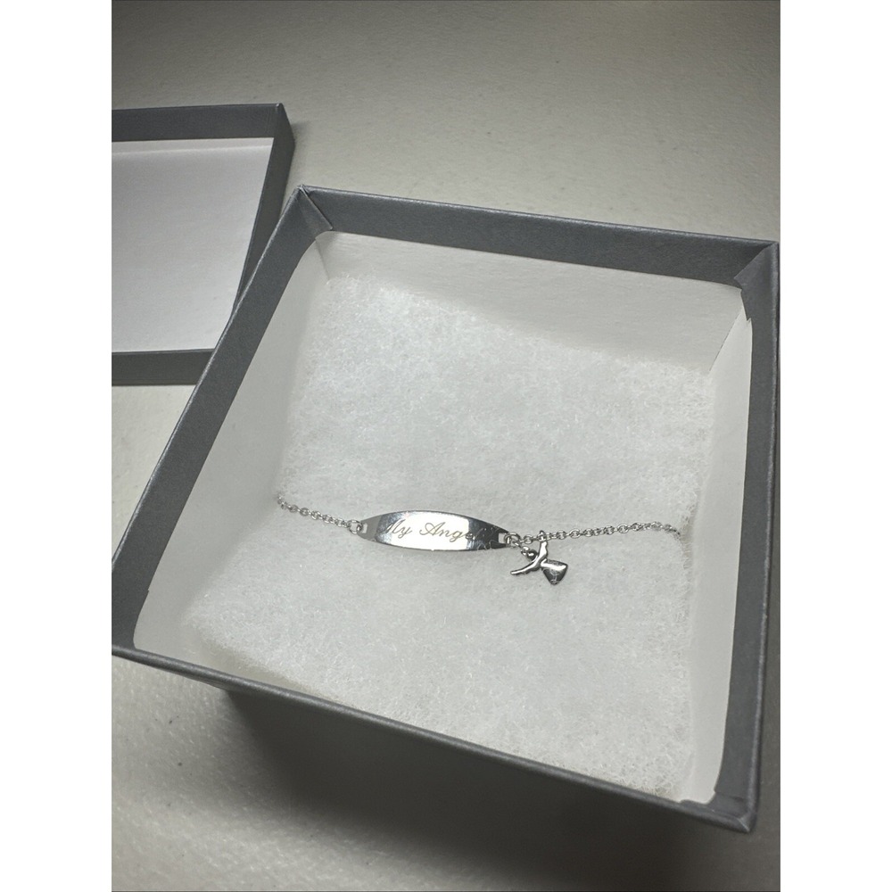 Things To‎ Remember Engraved Angel ID Bracelet My Angel